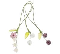 LIGIGWASH 3pcs Creative Tulip Flower Phone Charm Set Short Mobile Phone Strap Keychain Accessories in White Purple and Pink Decorative Lanyard for Cell and Bags