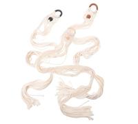LIGIGWASH 3pcs Handwoven Macrame Ukulele Hangers for Acoustic Guitar and Ukulele Boho Style Wooden Wall Holder Scratch Prevention Secure Wall Storage for Limited Spaces