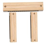 LIGIGWASH 3pcs Harmonicas Portable Early Educational Musical for Small Natural Wood Double Row Instruments for Beginners Easy to Play