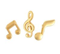 LIGIGWASH 3pcs Musical Instrument Brooch Pin Badges for Men and Women Elegant Music Note Lapel Pins for Suit Accessories Party Wedding and Daily Wear