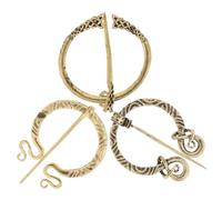 LIGIGWASH 3pcs Retro Viking Brooch Set Medieval Cloak Pins with Intricate Craftsmanship for Women Men Vintage Style Clothing Clasps for Shawls Scarves Cardigans and Sweaters