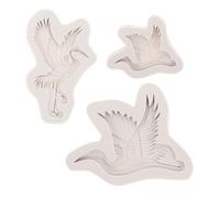 LIGIGWASH 3pcs Silicone Bird Molds Crane Fondant Cake Decorating Moulds Flexible Resin Candy Clay Baking Tools for Creative Professionals and Hobbyists