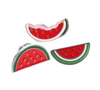 LIGIGWASH 3Pcs Watermelon Lapel Badge Brooch Cute Fruit Shaped Pins for Cardigans Sweaters Stylish Alloy Clips for Women present for Parties Festivals