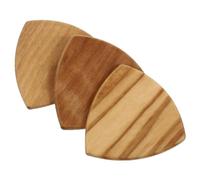 LIGIGWASH 3pcs Wooden Guitar Picks Set Large Triangle Bass Plectrum Instrument Plectrums Guitar Accessories for Acoustic and Electric
