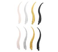 LIGIGWASH 4 Pairs Faux Deer Antlers Hair Clips Lightweight Cosplay Horns for Adults Halloween Costume Accessories DIY Animal Horn Props in Gold Silver White Black