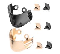 LIGIGWASH 4 Pairs Metal High Heels Tip Protectors for Pointed Shoes Anti-damage Shoe Front Tips Shield Easy to Install Decorative Caps for Ladies Stylish Heels