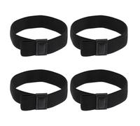 LIGIGWASH 4 Pcs Black Double-layer Bento Box Elastic Straps for Lunchboxes Portable Stretchy Fixing Bands for Picnic and Food Container and Easy to Clean Elastic Bands