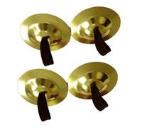 LIGIGWASH 4 Pcs Pure Copper Finger Cymbals Dancing Props Percussion Musical Instrument for Belly Dance Party