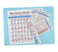 LIGIGWASH 4 String Electric Bass Guitar Chord Chart Large Diagram for Beginners Eadg Tuning Major Minor Seventh Chords Practice Exercise Poster