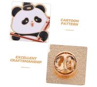 LIGIGWASH 4pcs Chinese Style Panda Enamel Pins with Musical Instruments Alloy Metal Brooches for Shawl Sweater Clips Cardigan Collar Decoration Lightweight Backpack and Dress Accessories