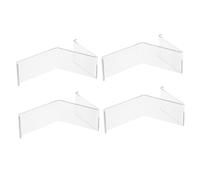 LIGIGWASH 4pcs Clear Acrylic Shoe Display Stands for Shopping Centers Transparent Sneaker and Sandal Racks with Easy Installation Shoe Store Display Holders for Visible Product Presentation