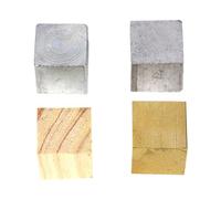 LIGIGWASH 4pcs Density Measurement Cube for Science Education Iron Copper Aluminum Wood Blocks for Physics Experiment Material for Middle School Learning
