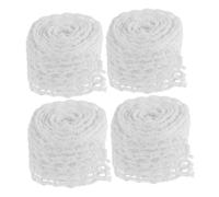 LIGIGWASH 4Pcs Elastic Cotton Meat Netting for Cooking Ham Sock Mesh for Sausage Making Trussing Pork Pigs Feet and Roasting Food Safe Kitchen Twine