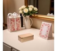 LIGIGWASH 4pcs Golden Tin Empty Tinplate Boxes with Tight Lid Opening and Closing, Dust-proof Candy Tinplate Tins for Storage of USB Flash Drives and Chewing Gum, Party Favor Boxes