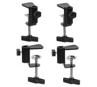 LIGIGWASH 4pcs Heavy Duty Desktop C-clamp Mount Metal Desk Edge Holder for Microphone Camera Monitor Tablet Rotating Support Clamp for Studio Workshop Use