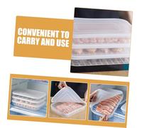 LIGIGWASH 4pcs Japanese Style Soft Lid Meal Prep Boxes for Fridge Meat and Seafood Storage Non-stick Bottom Fresh Keeping Containers Lightweight Reusable Food Sealers for Bacon Cold Cuts and