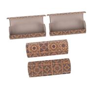 LIGIGWASH 4pcs Magnetic Glasses Storage Case with Magnetic Closure, Boho Style Hard Eyewear Box for Men and Women, Pressure-resistant Travel Sunglasses Holder, Slim Unisex Eyeglass Organizer 6.1"x2.2