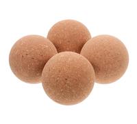LIGIGWASH 4pcs Natural Cork Wood Ball Stoppers Reusable Decorative Round Bottle Plugs for Glass Containers DIY Crafting Home Decor and Wine Bottles