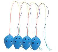 LIGIGWASH 4Pcs Portable Mini Ocarina for Beginner Practice Musical Instrument Compact Durable Design Easy to Carry and Play Random Color