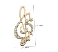 LIGIGWASH 4pcs Rhinestone Music Note Brooch Alloy Musical Symbol Pins for Women Elegant Sparkling Badge for Sweaters Scarves Jackets Dresses Suits Bags and Hats