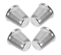 LIGIGWASH 4pcs Stainless Steel Wine Glasses Stable Flat Bottom and Elegant Design, Reducing Risk of Spills, for Family Gatherings and Formal Events