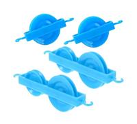 LIGIGWASH 4pcs Student Physics Experiment Pulley Lightweight Plastic Double and Single Pulleys Teaching Aid for Mechanics Laboratory Educational Science Kit