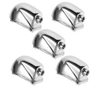 LIGIGWASH 5 Pcs Silver Single End Snare Drum Lug Claw Hooks Replacement Set Strong Drum Ear Connectors Easy to Install Musical Instrument Parts