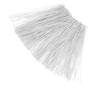 LIGIGWASH 500pcs Plastic Coated Iron Wire Ties 15cm White Reusable Cable Tie Wraps for Home the Go Easy to Bend Garden Wire