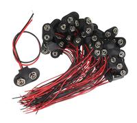 LIGIGWASH 50pcs Battery Clip Connector with Wire T-type Volt Battery Buckle for LED Strips and Electronic Devices Replacement