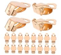 LIGIGWASH 50pcs Frog Clip Earring Backs Flat Smooth Surface Non Pierced Ear Clips Comfortable Secure Hold DIY Jewelry Making Supplies