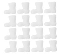 LIGIGWASH 50pcs Mini Shoes Girl Holiday Doll Boots Chunky Slipper Tiny Miniature Shoes Ornaments Accessory Character Style White Plastic