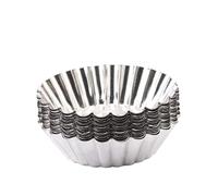 LIGIGWASH 50pcs Nonstick Egg Tart Mold Tinplate Baking Cups for Muffins Cupcakes Pies Quick Heat Conductivity Even Baking Easy Clean