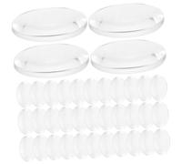 LIGIGWASH 50pcs Transparent Double Convex Lenses Optical Experiment Tools for Physics Teaching DIY Projects Science Learning and Educational Use