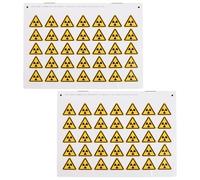 LIGIGWASH 54pcs Self-adhesive Ionizing Radiation Warning Stickers 4cm Safety Labels Do Not Touch Decals for Industrial Equipment and Secure Zones