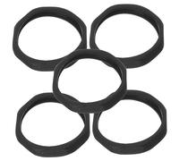 LIGIGWASH 5pcs Black Microphone Anti-slip Rings Rubber Mic Protection Circles for Handheld Microphones Suitable for Ktv and Live Performance Accessories