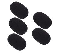 LIGIGWASH 5pcs Black Sponge Microphone Windscreens Covers Universal Mic Protectors Foam Pop Filters for Live Performance Recording and Broadcasting