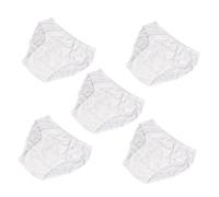 LIGIGWASH 5pcs Disposable Cotton Underwear for Men, White One-time Use Male Underpants Xxl, Breathable Travel Cotton Briefs