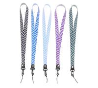 LIGIGWASH 5pcs Work Id Card Lanyards with Neck Hanging Ropes Lightweight Badge Holders for Keys Phones USB Flash Drives Anti-lost Design Suitable for Office School Exhibitions Random Color