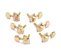 LIGIGWASH 6 PCS Gold Plated Guitar Tuning Pegs Semi Closed Machine Heads for Acoustic Electric Guitar Lr with Installation Ferrules Screws Durable Parts Replacement for Optimal Tone
