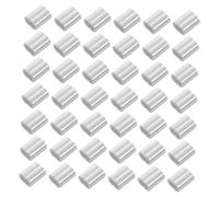 LIGIGWASH 60PCS Aluminum Crimping Loop Sleeves Wire Rope Ferrules Heavy Duty Cable Ferrule Clamps with Enhanced Friction for Secure Wire Rope Crimping and Reliable High Strength Connections