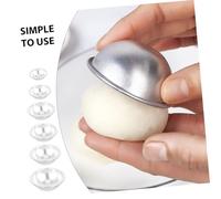 LIGIGWASH 6pcs Anodized Aluminum Bath Ball and Cake Molds Deep Cavity Round DIY Crafting and Baking Moulds Heat Resistant Non-deforming Metal for Home and Bakery Use