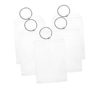 LIGIGWASH 6pcs Clear Luggage Tags with Black Wire Loops Transparent Plastic Id Card Holders for Suitcases Cruise Travel Golf Bags Travel Label Protectors