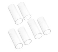 LIGIGWASH 6pcs Glass Guitar Slides Transparent Acoustic Electric Bass Slide Bars Ergonomic Stable Grip for Accurate Sound Projection for Blues Jazz Players