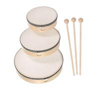 LIGIGWASH 6Pcs Hand Drum Set Frame Percussion Instruments with Drum Sticks Musical for Boys for Indoor and Outdoor Fun