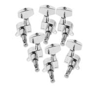 LIGIGWASH 6pcs Locking Tuners for Acoustic Guitars Full Closed Tuning Keys with Large Handle for Easy Adjustment and Accurate Tuning Silver Finish for Long Playing Sessions