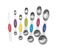 LIGIGWASH 6pcs Magnetic Double Headed Measuring Spoons Stainless Steel Kitchen Measuring Tool with Leveler for Baking Cooking Salt Seasoning Space Saving Stackable Design