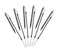 LIGIGWASH 6pcs Metal Stylus Pens for Touchscreen Tablets and Phones Tether Cord Sensitive Resistive Screen Digital Pens for Touchscreen Laptops and Devices Spring Lanyard for On-the-go Use