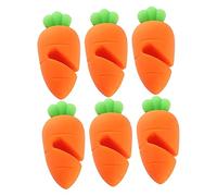 LIGIGWASH 6pcs Silicone Carrot Boil Lifters Pot Lid Spill Stoppers Kitchen Gadgets Heat Resistant Slow Cooking Helpers for Pots and Pans