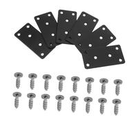LIGIGWASH 6PCS Stainless Steel Flat Mending Plates with Screws Heavy Duty Straight Corner Brackets for Wood Furniture Repair and Joining Metal Flat Braces for Stable Fixing