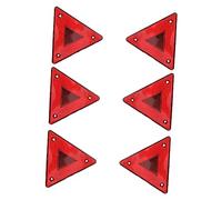 LIGIGWASH 6Pcs Vehicle Warning Triangle Reflectors for Cars and Trucks Sturdy Plastic Safety Signs with High Visibility Easy to Install Rear Reflective Safety Triangles for Roadside Accident